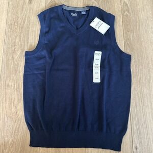 Chap's Men's Newport Navy Golf Sweater Vest‎ Size Medium Preppy NEW